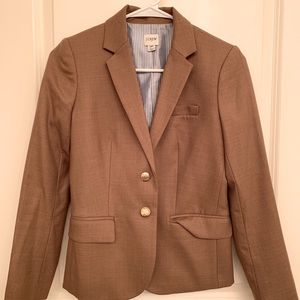 J Crew Wool Brown Blazer with Gold Buttons OP Like New